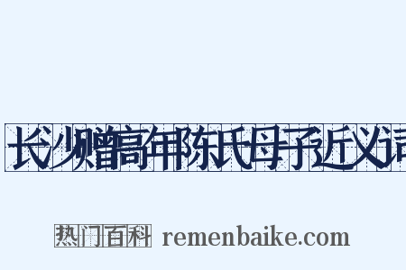 长沙赠高年陈氏母子近义词是什么意思的图片